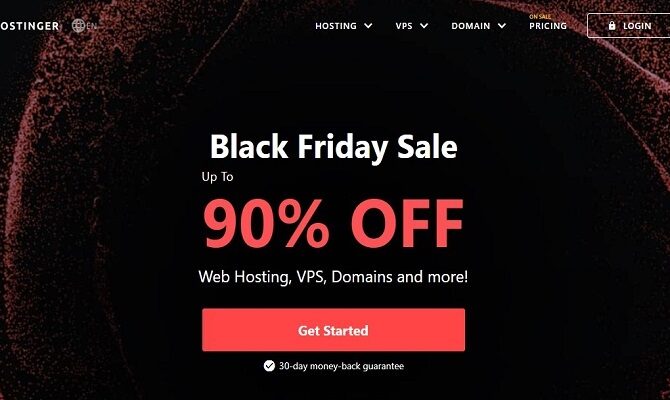 Hostinger Black Friday 2020 Sale : Get 92% Discount